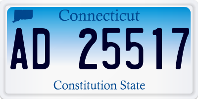 CT license plate AD25517