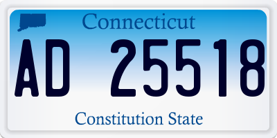 CT license plate AD25518