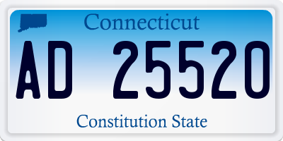 CT license plate AD25520
