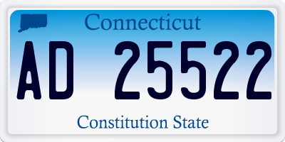 CT license plate AD25522