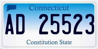 CT license plate AD25523