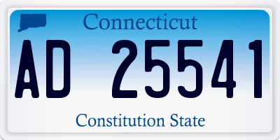 CT license plate AD25541