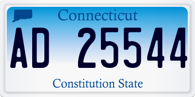 CT license plate AD25544