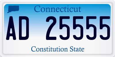CT license plate AD25555