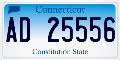 CT license plate AD25556
