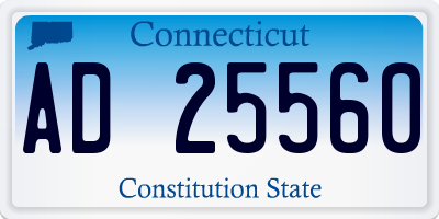 CT license plate AD25560