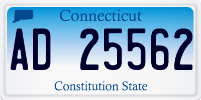 CT license plate AD25562