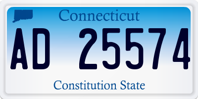 CT license plate AD25574
