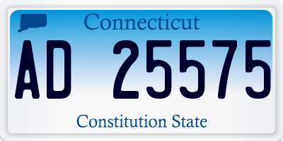 CT license plate AD25575