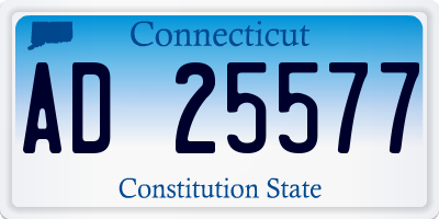 CT license plate AD25577