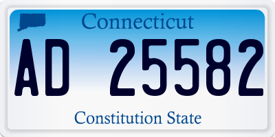 CT license plate AD25582