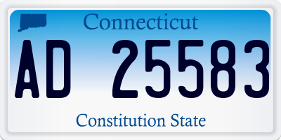 CT license plate AD25583