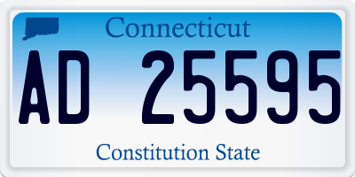 CT license plate AD25595