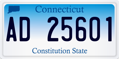 CT license plate AD25601