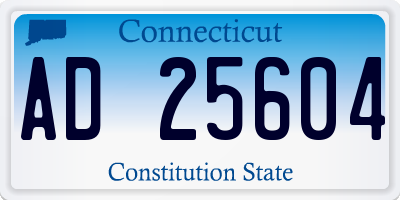 CT license plate AD25604