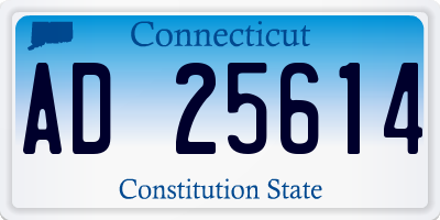 CT license plate AD25614