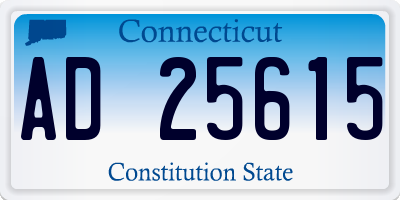 CT license plate AD25615