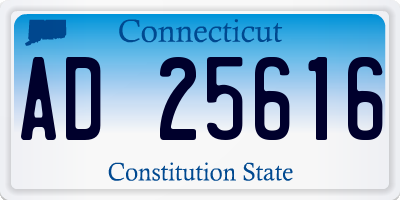 CT license plate AD25616