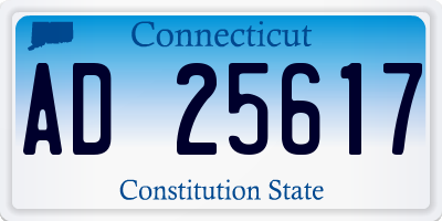 CT license plate AD25617