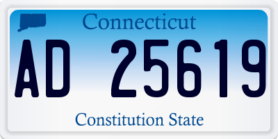 CT license plate AD25619