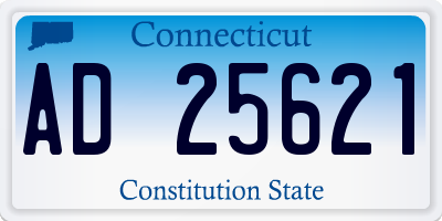 CT license plate AD25621