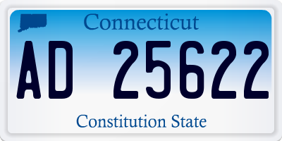 CT license plate AD25622