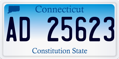 CT license plate AD25623