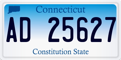 CT license plate AD25627