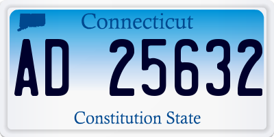 CT license plate AD25632