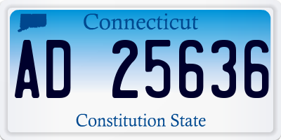 CT license plate AD25636