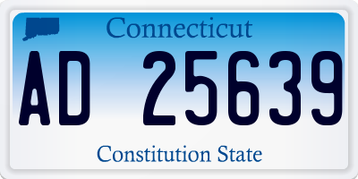 CT license plate AD25639
