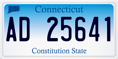 CT license plate AD25641