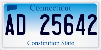 CT license plate AD25642