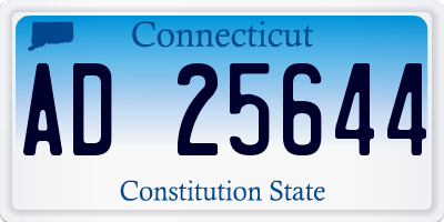 CT license plate AD25644