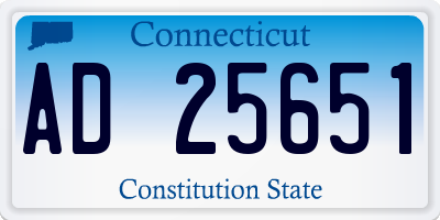 CT license plate AD25651