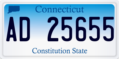 CT license plate AD25655