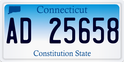 CT license plate AD25658