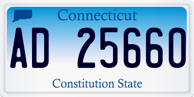 CT license plate AD25660