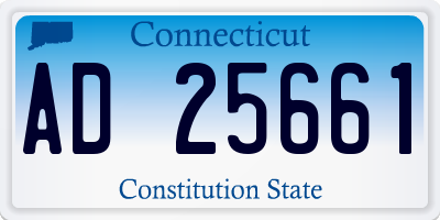 CT license plate AD25661