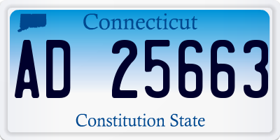 CT license plate AD25663