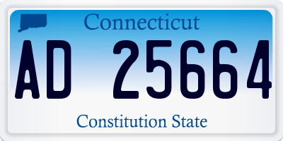 CT license plate AD25664