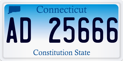CT license plate AD25666