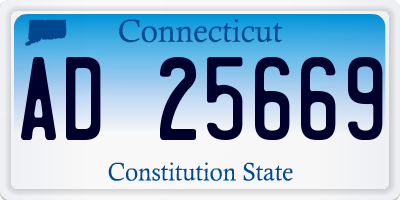 CT license plate AD25669