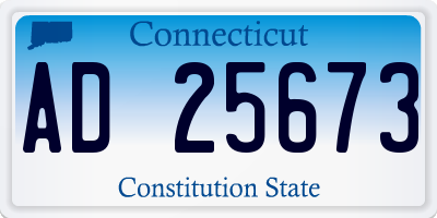 CT license plate AD25673