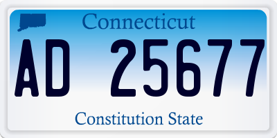 CT license plate AD25677