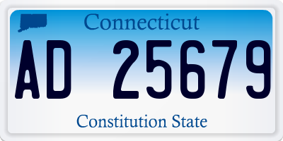 CT license plate AD25679