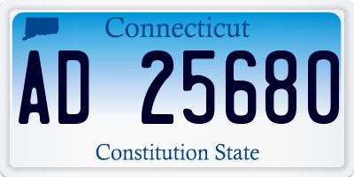 CT license plate AD25680
