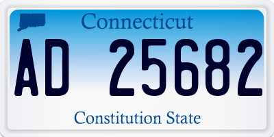 CT license plate AD25682