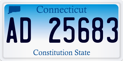CT license plate AD25683