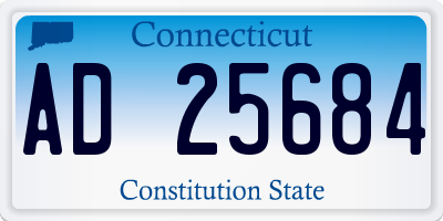 CT license plate AD25684